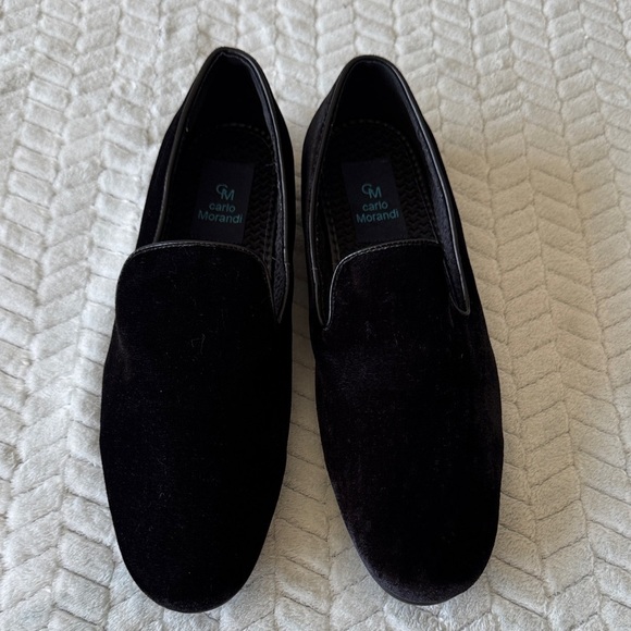 Carlo Morandi Men's Elegant Black Loafers Size 10 1/2D - Picture 1 of 7